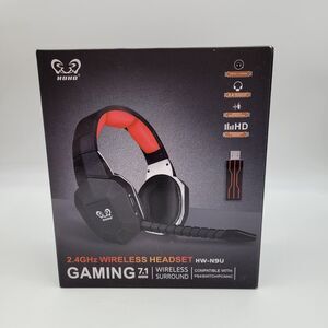 HUHD HW-N9U Wireless Gaming Headset 2.4 GHZ 7.1 Surroumd Sound Microphone No USB